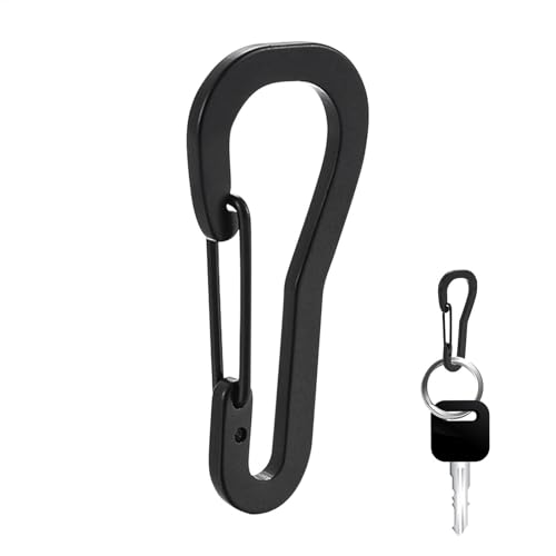 Karabiner-Clips – Karabiner mit Verschluss | Karabiner-Karabinerhaken | Karabiner für Schlüsselanhänger | Karabinerhaken | Tragbarer Karabinerhaken mit Schraubverschluss zum Angeln, Rucksack von Generisch