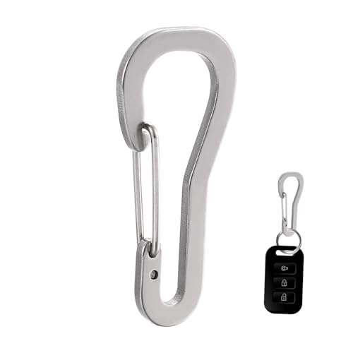 Karabiner mit Verschluss – Karabiner-Karabinerhaken | Karabiner-Verriegelungsclips, Outdoor-Edelstahl-Schlüsselanhänger, Rucksack-Gürtel-Fragezeichen-Clip, tragbare Karabiner-Schlüsselanhänger-Clip von Generisch