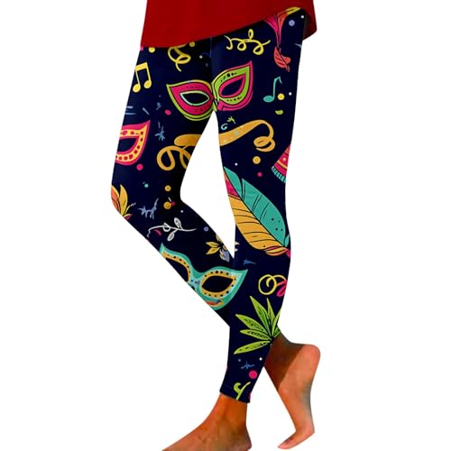 Karnevals Leggings für Damen Weihnachtstag Leggings Unisex Sporthose 80er Jahre Disco Outfit Freizeit Freizeithose Bunte Radlerhose Elastische Sport Leggings Weiche Jogginghose 80er Yogahose von Generisch