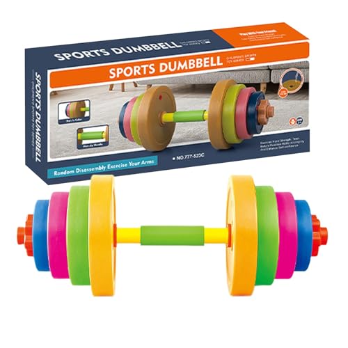 Kids Dumbbell Toy Weight Lifting Set, Adjustable Gym Equipment for Children, Fun Body Training Toy for Boys and Girls to Build Strength and Coordination Adjustable Kids Weight Lifting Set, Dumbbell Wo von Generisch