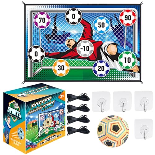 Kids Soccer Ball Game, Toss Soccer Goal Game, Soccer Goal with Flannel Target, Soccer Goal Game with Ground Stakes, Soccer Set for Boys and Girls 3 Years Old, Boys Soccer Toss Game Set von Generisch