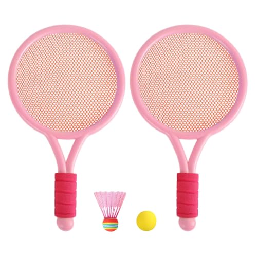 Kinder-Badminton-Set – Kinder-Badminton-Tennis-Set | 2-teiliges Tennisschläger-Set | leichter Tennisschläger mit Ball und Federball, interaktive Badminton-Ausrüstung für Anfänger, Kinder, Jungen, von Generisch