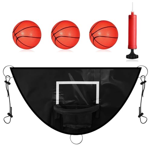 Kinder-Basketballkorb, Outdoor-Basketballkorb - Mehrzweck-Trampolin-Basketballkorb-Set | Verschleißfester Basketballkorb, Trampolin-Zubehör für den Sport von Generisch