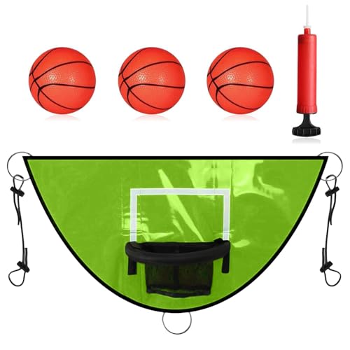 Kinder-Basketballkorb-Set, Trampolin-Basketballkorb | Wasserdichtes Trampolin-Basketballkorb-Set | Verschleißfester Outdoor-Basketballkorb, Trampolin-Zubehör für Übungen von Generisch