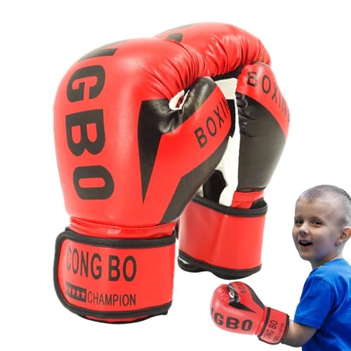 Kinder-Boxhandschuhe – Box-Trainingshandschuhe | Verstellbare Trainingshandschuhe | Handschuhe Boxsack | Fäustlinge Boxen Kicktraining | Weiche Boxhandschuhe Defender für Boxen, Kickboxen, Muay Thai von Generisch