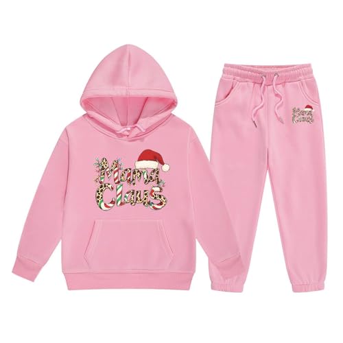 Kinder Mädchen Jogginganzug Sportswear Jogginganzug Mädchen, Trainingsanzug Mädchen Velour Zweiteiler Outfit 2-13 Jahre，Weihnachts Black Friday Deals von Generisch