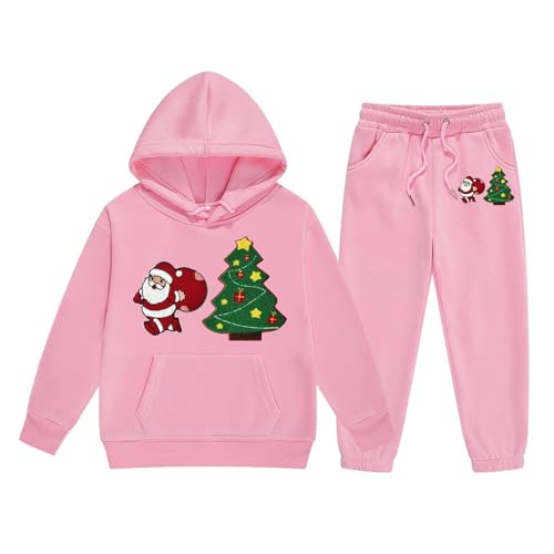 Kinder Mädchen Trainingsanzug Jogginganzug Sportanzug 2tlg Jogging Anzug Bekleidungsset Freizeitanzug Outfit-Set(Sweatshirt + Sweathose) ，Weihnachts Black Friday Angebote 2024 von Generisch