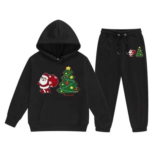 Kinder Mädchen Trainingsanzug Jogginganzug Sportanzug 2tlg Jogging Anzug Bekleidungsset Freizeitanzug Outfit-Set(Sweatshirt + Sweathose) ，Weihnachts Black Friday Deals 2024 von Generisch