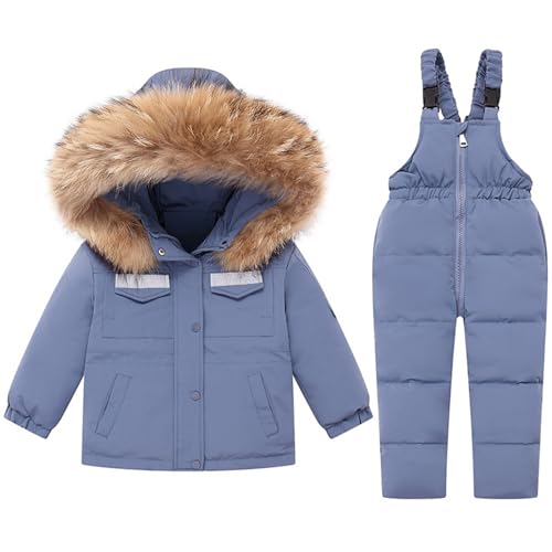 Kinder Schneeanzug, Schneeanzug Kinder Mädchen Unisex Thermo Skihose - Winteranzug Atmungsaktiv Matschhose Gefüttert Outdoor Winteroverall Komfortabel Skioverall Wasserdicht Winddicht Schneeoverall von Generisch