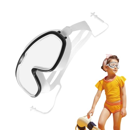 Kinder-Schwimmbrille | Kinder-Schnorchelbrille – Brille mit PC-Gläsern, Anti-Beschlag, 180 Grad, klare Sicht, Kinder-Schnorchelausrüstung, zum Tauchen, Schnorcheln, Schwimmen von Generisch