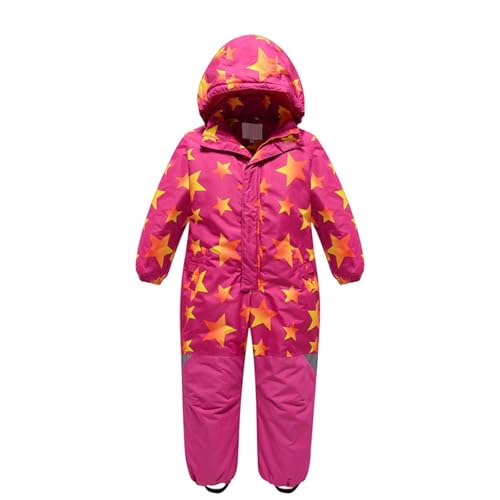 Kinder-Skianzüge Zweiteiler - Thermohose Und Windbreaker Schneeanzug Skiset 2 Teilig Skianzug Verdickung Schneeanzug Wasserdicht Winterjacke + Skihose Funktionsanzug Kinder Winterset Wasserdichte von Generisch