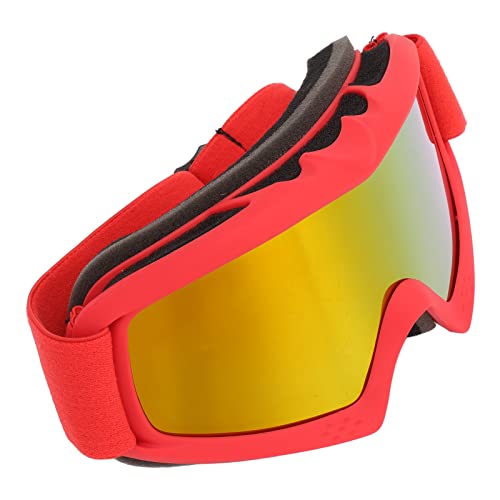 Kinder-Skibrille, HD-Beschichtung, UV-Schutz, stoßfest, verstellbar, Schneebrille zum Skifahren, Reiten (rot) von Generisch