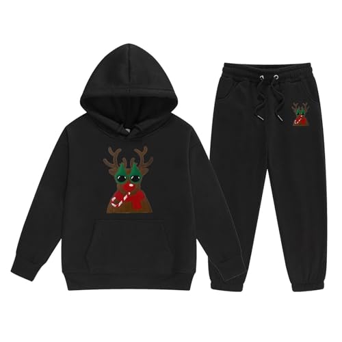 Kinder Trainingsanzug 2-Teiliges Set aus Hoodie und Hose, weich und warm, Hausanzug für Mädchen und Jungen, Geschenke für Kinder Black Friday Angebote von Generisch