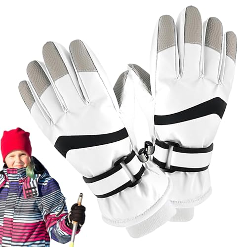 Kinder-Winterhandschuhe, atmungsaktiv, isoliert, verstellbar, rutschfest, warme Handschuhe, Laufausrüstung für und Mädchen von Generisch