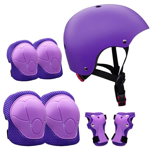 Kinderhelm-Set, Fahrrad-Schutzausrüstung für Kinder, verstellbare Helme mit Knie- und Ellbogenschützern, Handgelenkschoner für 3–10 Jahre, Kinder, Mädchen, von Generisch