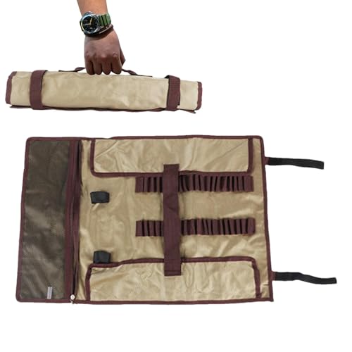 Kleine Werkzeugtasche, tragbare Windseil-Tragetasche, leichte Zeltpfahl, Rolltasche, Zelt-Zubehör-Organizer für Outdoor-Reisen, Camping-Zeltheringe von Generisch