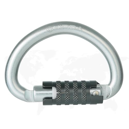 Kletterkarabiner, D-Form-Karabiner, Schraubverschluss-Karabiner, Autolock-Karabiner, Kletterausrüstung, Sicherheitsdesign, große Kapazität, widerstandsfähiges Finish für Klettern und Abseilen von Generisch