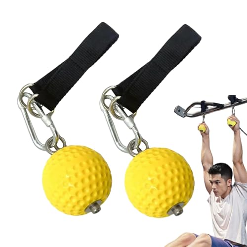 Klimmzug-Ball – Set mit 2 Klimmzugbällen, rutschfester, bequemer Griff, Klimmzug-Ball, Trainingsgerät für Arme, Finger und Oberkörpermuskulatur von Generisch