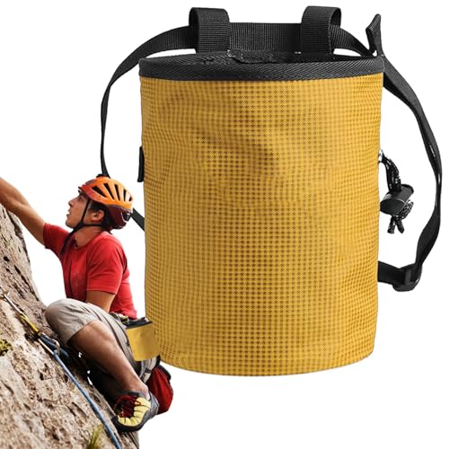 Kreidebeutel für Gewichtheben, Gewichtheben, Klettern, Kordelzug-Kreidebeutel, Polyester-Stoff, Hüfttasche für Bergsteigen, Outdoor-Training, Gewichtheben, Klettern von Generisch