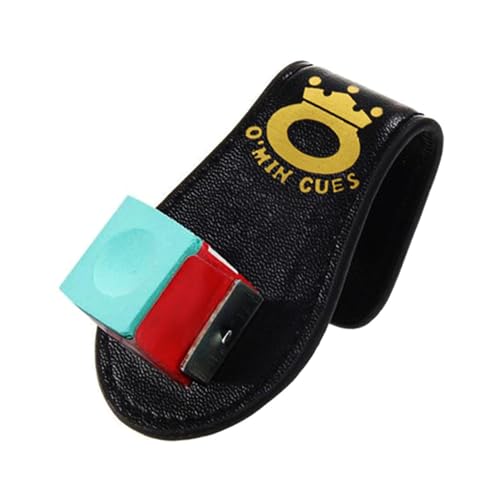 Kreidehalter für Billardqueues - Kompakte PU-Leder-Kreidehalter-Beuteltasche | Billiard Supplies Magnetischer Billardqueue-Kreidehalter mit Ledergürtelclip für Poolbillard von Generisch