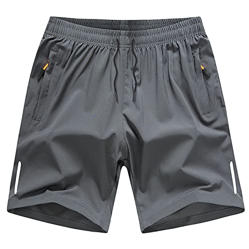 Kurze Hose Herren Cargo Dünn Stretch Breit Jogginghose Kurze Hosen 3/4 Luftig Große Größen Leicht Laufhose Activewear Kurz Lässige 4XL Sommer Dreiviertel Sommerhose Sporthose von Generisch