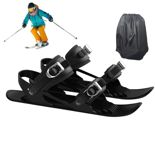 Kurze Ski - Schneeschuhe Mit Schuhbeutel | Schlittschuhe Für Den Schnee | Schneeschuhe Metallschnalle | Multifunktionale Verstellbare Skischuhe | Leichte, rutschfeste Schneefüße Für Winterwandern Und von Generisch