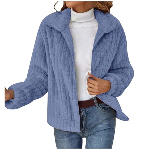 Kuscheljacke, Fleecejacke Damen Warm, Teddyfleece Jacke Damen Teddy Fleecejacke Wintermantel Warm Winterjacke Winter Outfit Teddyjacke Mit Kapuze Herbste Pullover Fleecepullover Mantel Lang von Generisch