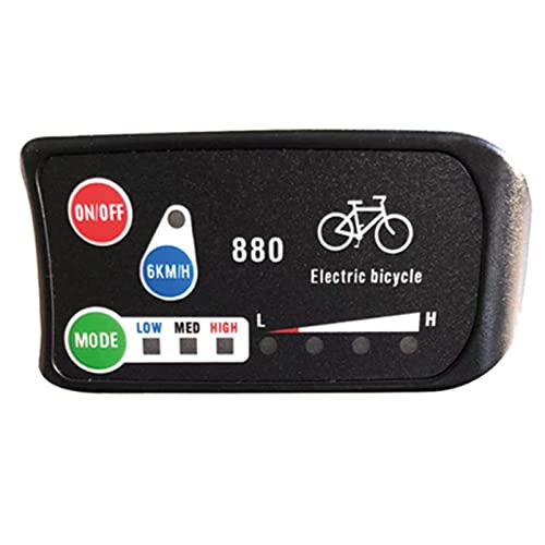 LED880 Elektrisches LCD Fahrrad Display Meter - 36V 48V E-Bike LCD Display Bedienfeld für Elektrofahrrad Ebike LCD Display von Generisch