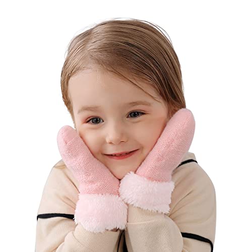 Lackleder Handschuhe Damen dehnbar gestrickte Skihandschuhe Anzug für 1 bis 6 Ballgag (Pink, M) von Generisch