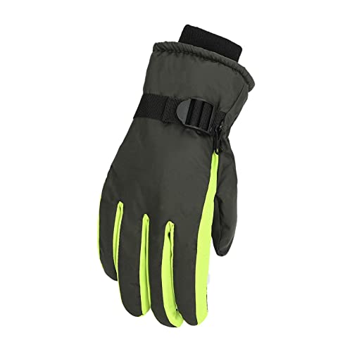 Lange Handschuhe Schwarz Damen TüLl Schwarz Skihandschuhe Winter Snowflake Printing Skihandschuhe Warme Handschuhe Fahrradhandschuhe Weiche winddichte Lange Handschuhe Schwarz Damen (Yellow, One Size) von Generisch