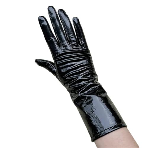 Lange Handschuhe für Damen, Winter, Leder, modisch, Laufsteg, Motorrad, Reiten, warme Handschuhe von Generisch