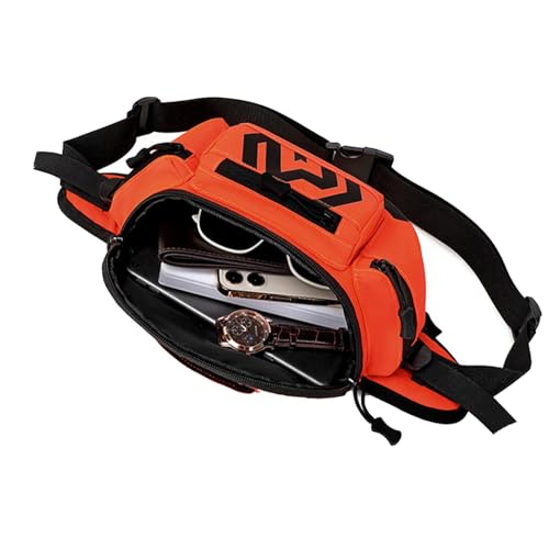 Laufgürteltasche – leichte Hüfttasche – Sport-Bauchtasche für Damen und Herren, wasserdichte Hüfttasche für Reisen, Wandern, Laufen, Orange, Refer to description, Unisex von Generisch