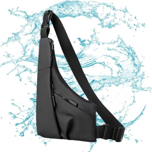 Lauftasche Brust-Handyhalter, Outdoor-Sport-Brusttasche für Männer - Gürteltasche, verschleißfeste Brusttasche,Verstellbare Schultergurte, Lauf-Hüfttaschen, dreieckig, kompakt von Generisch