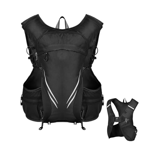 Lauftasche – Laufwesten für Herren, Motorrad-Brusttasche, tragbare Fitness-Westentasche, Outdoor-Sport-Brusttasche, große Kapazität, Westentasche mit Sicherheits-Reflektorstreifen für Training von Generisch