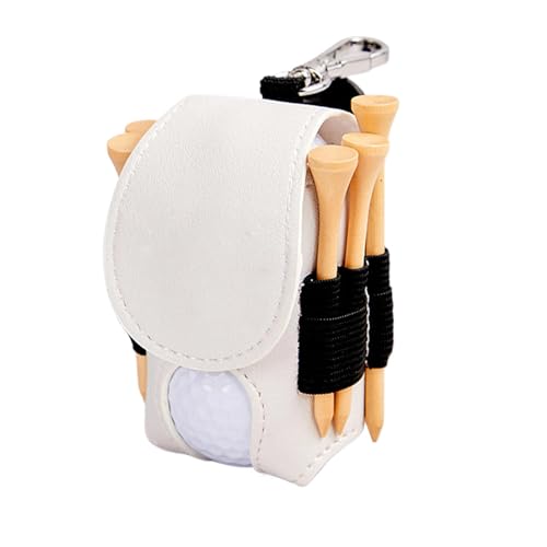 Leder-Golfball- und Tee-Halter – Golfball-Holster mit Tee-Schlitzen | Golfballhalter für Gürtel | Golfball-Aufbewahrungstasche Golf-Tee-Tasche | Aufbewahrungstasche für Golf-Tees von Generisch