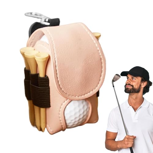 Leder-Golfballhalter, Golfball-Hüfttasche, Golfball-Aufbewahrungstasche Golf-Tee-Tasche, Tragbare Golfball-Tee-Taillen-Organizer-Tasche für Golfbälle, Golf-Tee, Golf von Generisch