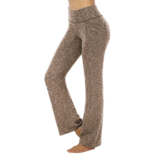 Leggings-Damen: Schlaghose Damen Weites Bein Jogginghose Yoga Hose Flared Sport Tights High Waist Sporthose Jazzpants Lang Yoga Pants Schlag Leggings von Generisch