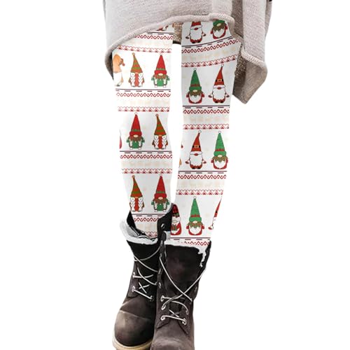 Leggings Weihnachten Damen Bunt Fitness Fitnesshose Graffiti Muster Leggings Bauchweg Weihnachten Jogginghose Lang Angenehm Sporthose High Waist Print Streetwear Yogahosen Weiche Hose von Generisch