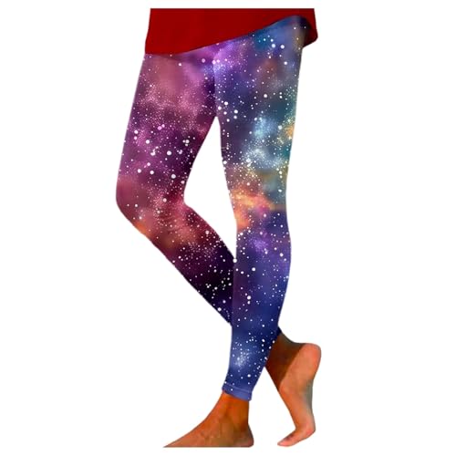 Leggings XXL, Yoga Leggings Damen High Waist Lang Yogahose mit Aufdruck Bunt Strumpfhose Tummy Control Jogginghose Stretch Elastische Kompressionshose Party Karnevalskostüme von Generisch