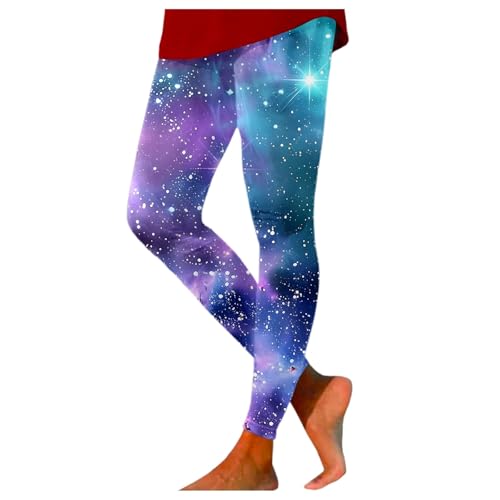 Leggins Gold, Yoga Leggings Damen High Waist Lang Yogahose mit Aufdruck Bunt Strumpfhose Tummy Control Jogginghose Stretch Elastische Kompressionshose Party Karnevalskostüme von Generisch