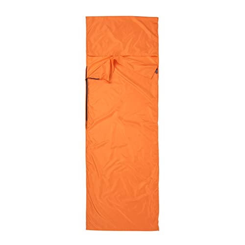 Leichter Outdoor-Schlafsack, Polyester, tragbar, Einzelschlafsäcke, Camping, Reisen, Hotel, Schlafsack (orange) von Generisch