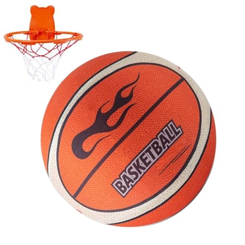 Leiser Basketball, hochelastischer Basketball für den Innenbereich, geräuschloser Basketball aus weichem Schaumstoff mit Körben für Kinder und Erwachsene von Generisch