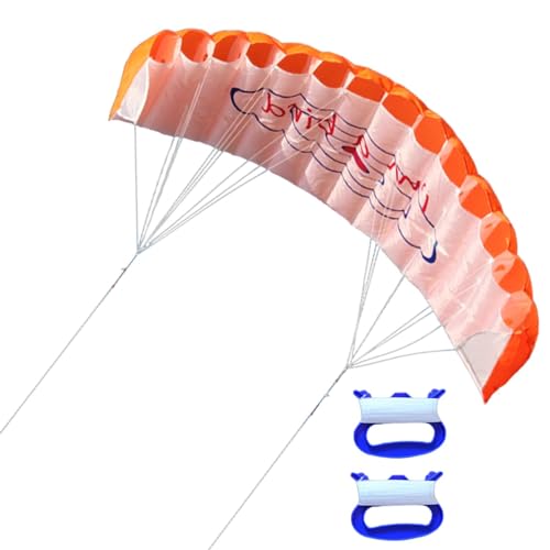 Lenkdrachen, Parafoildrachen | Fallschirm-Hochflugdrachen mit 1,4 m Doppelleinen - Tragbare große Drachen für Erwachsene, Riesendrachen, Park, Kinder, Strandspaß von Generisch