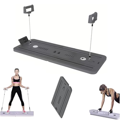 Lhanel Pilates Reformer Set - Faltbares Pilates Board für Heimtraining, Gleitbrett für komplette Körperformung und integrierte Workouts(A) von Generisch