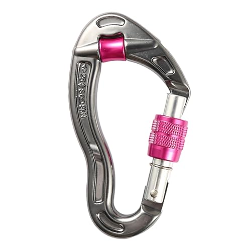 Lightweight Rock Climbing Carabiners | Heavy-Duty Aluminum Carabiners | Locking Carabiner Clips | Multifunctional Climbing Gear for Rock Climbing, Rappelling, And Mountaineering von Generisch