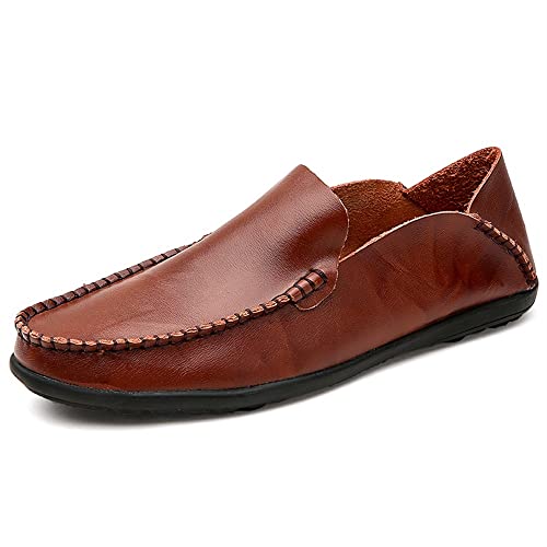 Loafer für Herren, Mokassins, Schuhe, einfach, leicht, Leder, leicht, flexibel, flacher Absatz, Walking, Abschlussball, Slip-on446 von Generisch