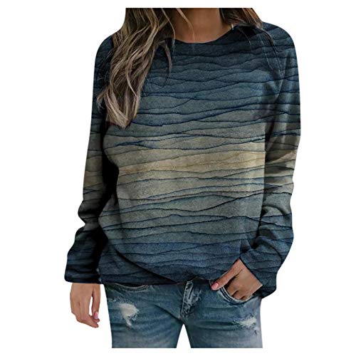 Longsleeve Damen Longshirts Damen Tunika Damen Tunika Kleid Damen Sommer Someday Damenmode Blusen Boho Style Damen Marine,XXL von Generisch