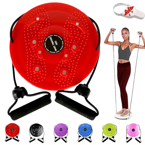 Loovey Waist Twister, Lovely Waist Sculptor Twist, Waist Sculptor, 10 Inch Waist Sculptor Twister with Arm Bands and Handles, for Legs, Po, Hip Exercise (Red) von Generisch