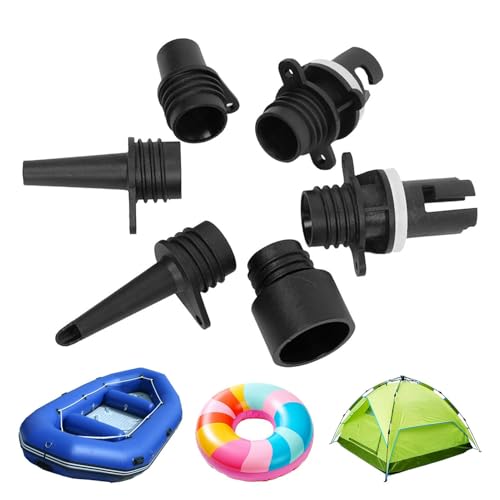 Luftdüsenadapter, Aufblasbarer Pumpenadapter,6 Stück Außenluftpumpendüse | Hochdruckbeständiger Elektrischer Pumpenadapter Für -Paddleboards, Schwimmringe, Kanus, Kajaks, Luftmatratzen von Generisch