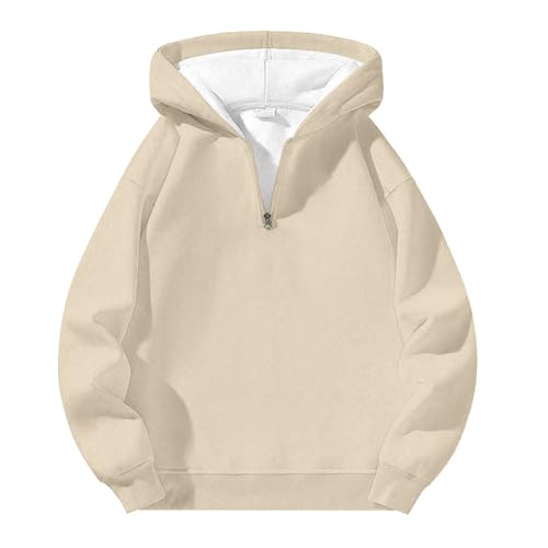 Männer Hoodie Kapuzenpulli Herrenpullover Kapuzenjacke Sport Kapuzenpullover Hoody Damen Herren-Sweatshirt Sport Pullover Casual Arbeitspullover Übergrößen Langarm Hoodie Beige XL von Generisch